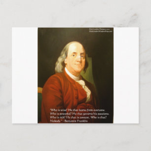 Ben Franklin (What is weisse) zitiert Geschenke &  Postkarte