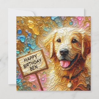 BEN ~ Geburtstagskarte ~ Goldener Retriever ~