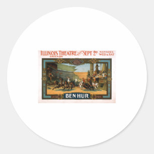 Ben Hur - Broadway-Spiel-Plakat Runder Aufkleber