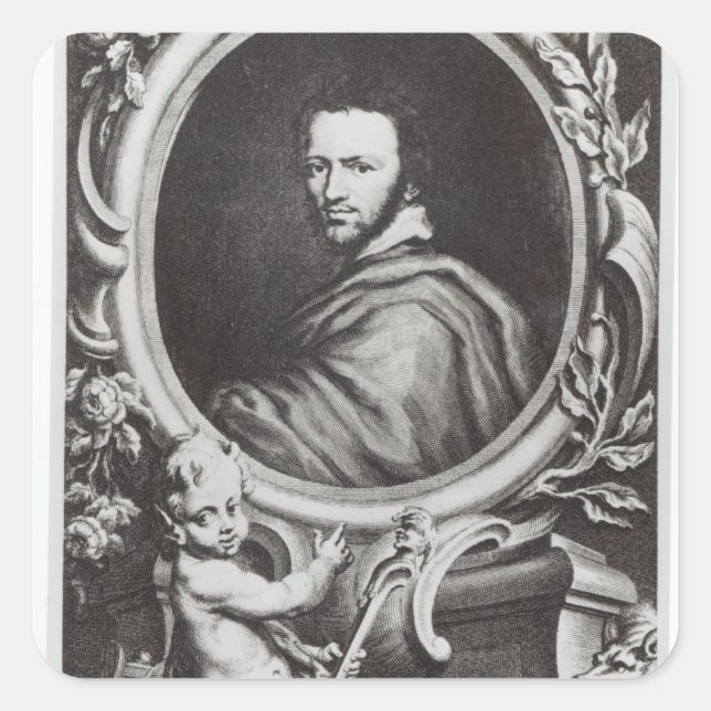 Ben Jonson English playwright Quadratischer Aufkleber (Vorderseite)