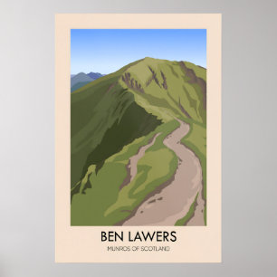 Ben Lawers Munros von Schottland Reiseplakat Poster