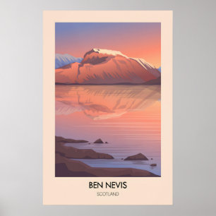 Ben Nevis modernes Reiseposter Poster