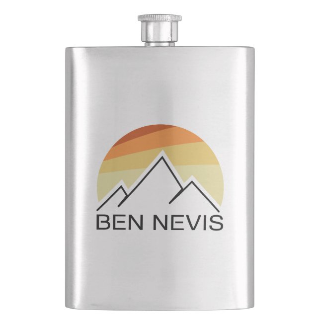 Ben Nevis Retro Flachmann (Vorderseite)