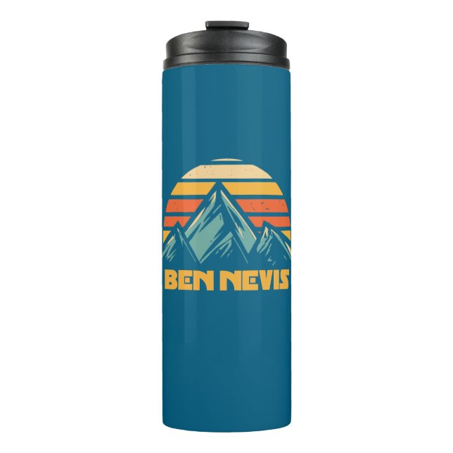 Ben Nevis Retro Turquoise Thermosbecher (Vorderseite)