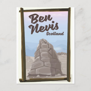 Ben Nevis Scotland Reiseplakat Postkarte