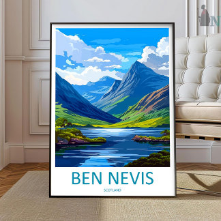 Ben Nevis Travel Print Wall Art Ben Nevis Wall Han Poster