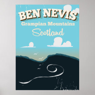 Ben Nevis Vintage Reiseplakat Poster