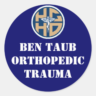 ben taub ortho runder aufkleber