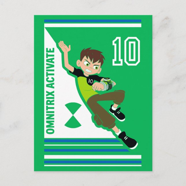 Ben Tennyson Athletic Graphic Einladungspostkarte (Vorderseite)
