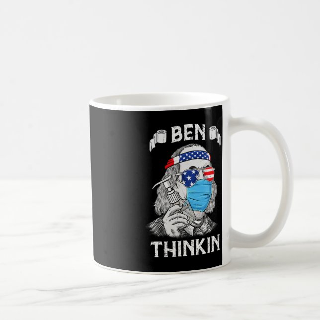 Ben Thinkin 4. Juli Fun Benjamin Franklin Patr Kaffeetasse (Rechts)
