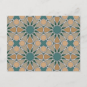 Ben Yusuf Madrasa Geometric Pattern 006 Postkarte