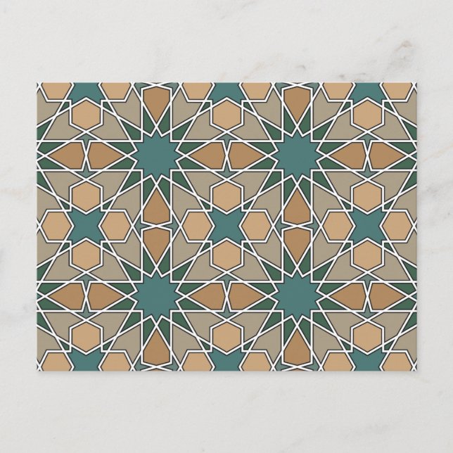 Ben Yusuf Madrasa Geometric Pattern 006 Postkarte (Vorderseite)