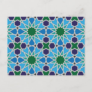 Ben Yusuf Madrasa Geometric Patterrn 10 Postkarte