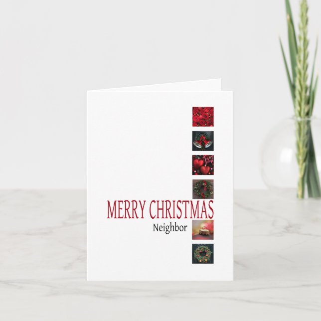 Benachbarte Weihnachtskarte Feiertagskarte (Vorderseite)