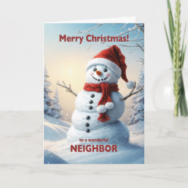 Benachbarter Weihnachtsschneemann Feiertagskarte