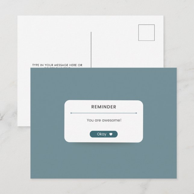 Benachrichtigung über motivierend Freundschaft und Postkarte (Vorne/Hinten)