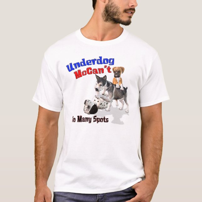 Benachteiligter McCan't, zu viele Stellen T-Shirt (Vorderseite)