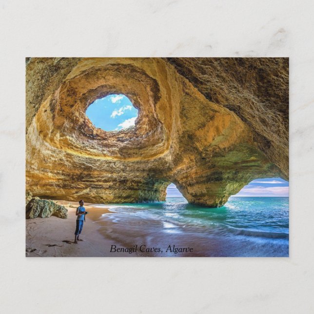 Benagil Algarve Feiertagspostkarte (Vorderseite)