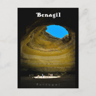 Benagil-Höhle - Reise Kunst Algarve Postkarte