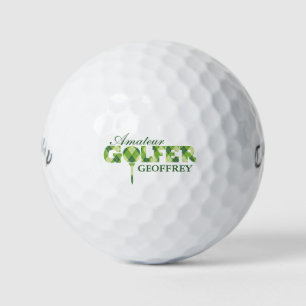 Benannt Amateur Golfer grüne karierte Golfbälle