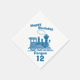 Benannt Blue Train Jungs 12. Geburtstagsnapkins Serviette