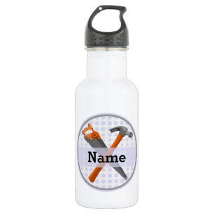 Benannt Personalisiert Tools Design für Jungen. Trinkflasche