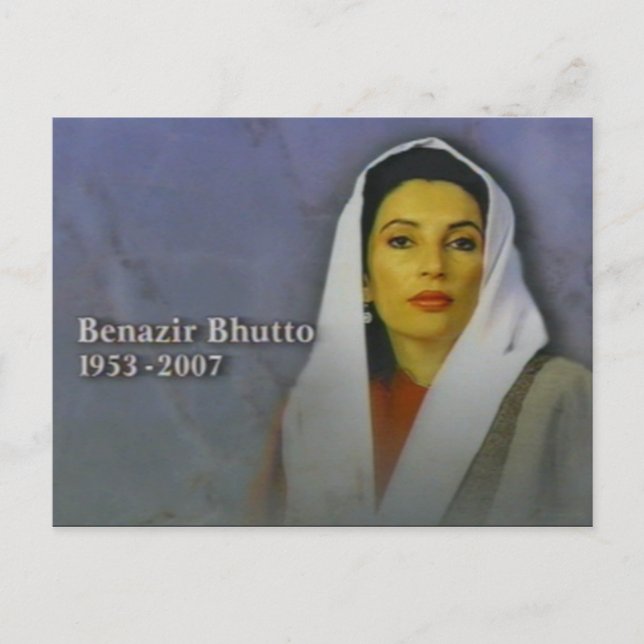 Benazir bhutto postkarte (Vorderseite)