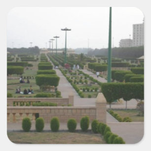 Benazir Park Landschaftsbild Druck Quadratischer Aufkleber