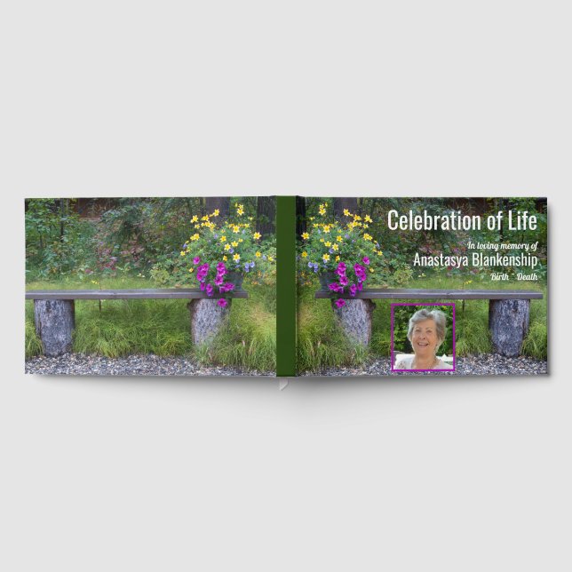 Bench Blume Feier zum Foto des Lebens Gästebuch (Voll)