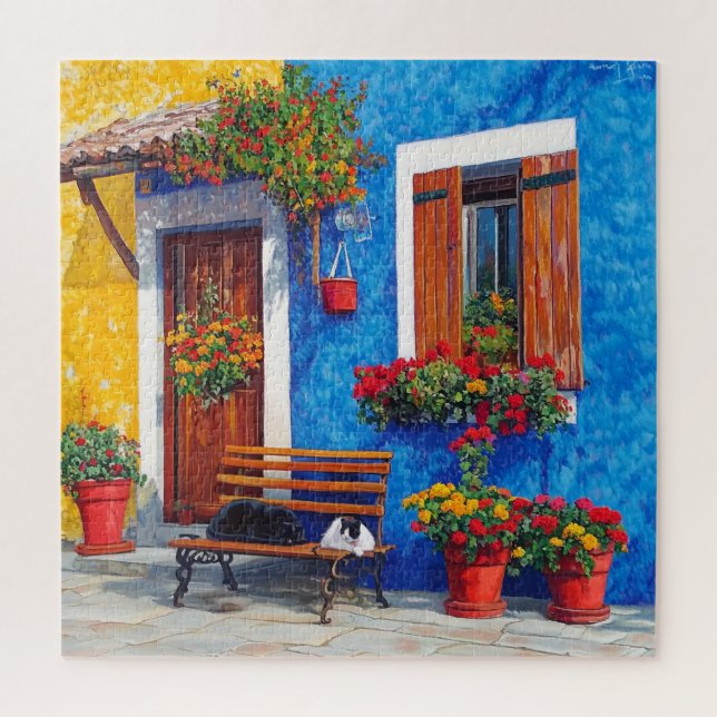 Bench Companions – Venice-Inspired Cats Puzzle  (Vertikal)