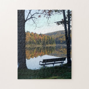 Bench mit Blick auf den Herbst Alberta Michigan