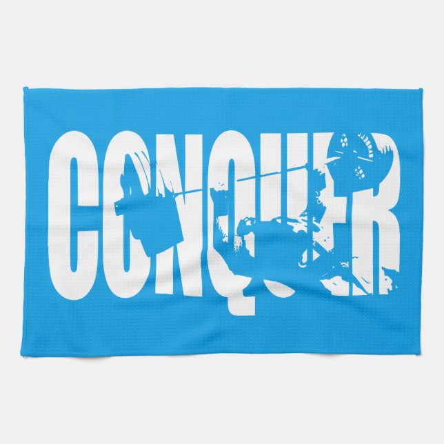 "Bench Press" Motivation - CONQUER Handtuch (Horizontal)