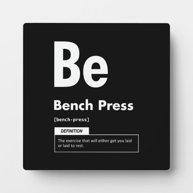 Bench Press - Periodic Table - Funny Gym Meme Fotoplatte (Vorderseite)