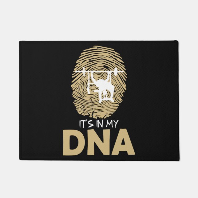 Bench Press Strength Sport DNA Fingerprint Gift Id Fußmatte (Vorderseite)