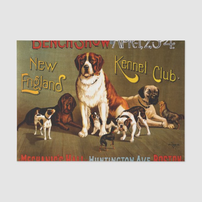 Bench Show. Kennel Club Seidenpapier (Vorderseite)
