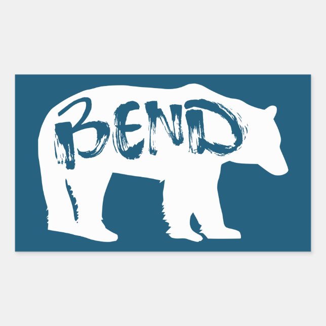 Bend Bear Rechteckiger Aufkleber (Vorderseite)