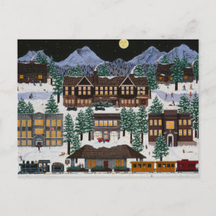 Bend bei Nacht Postkarte