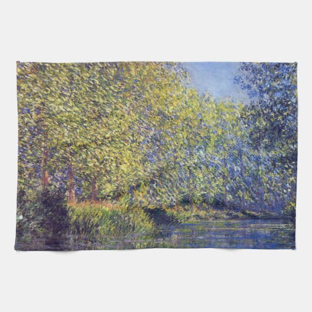 Bend in Epte River bei Giverny von Claude Monet Geschirrtuch (Horizontal)