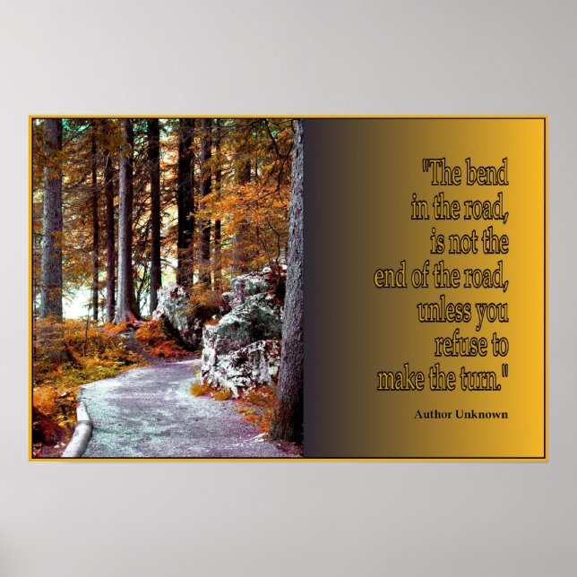 Bend in the Road, drucken Poster (Vorne)