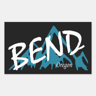 Bend Oregon Berge Rechteckiger Aufkleber