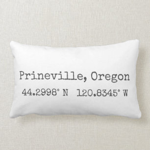 Bend, Oregon Coordonnées Lumbar Coussin