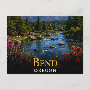 Bend Oregon High Desert & Cascade Trails 🗺️ Postkarte