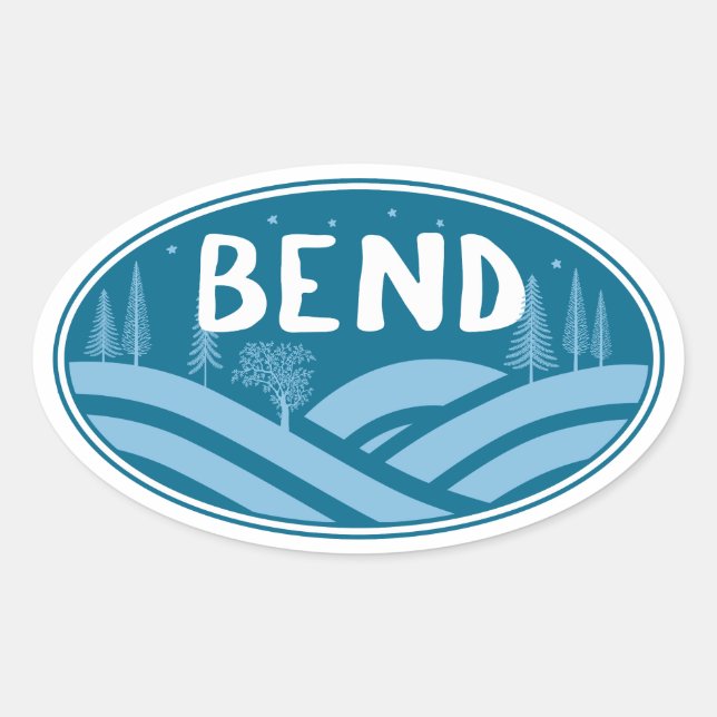 Bend Oregon Outdoor Ovaler Aufkleber (Vorderseite)