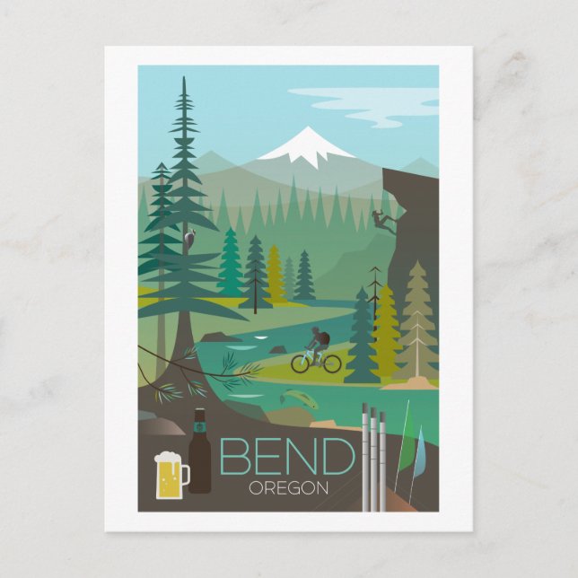 Bend, Oregon Postcard Postkarte (Vorderseite)
