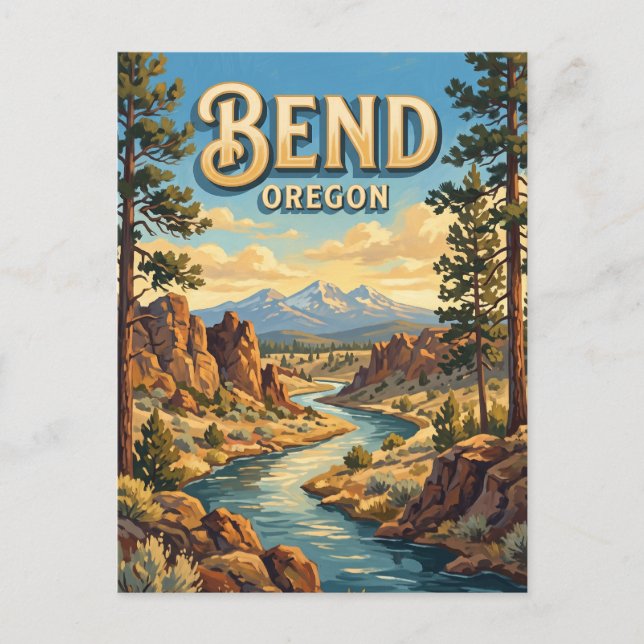 Bend Oregon Postkarte (Vorderseite)