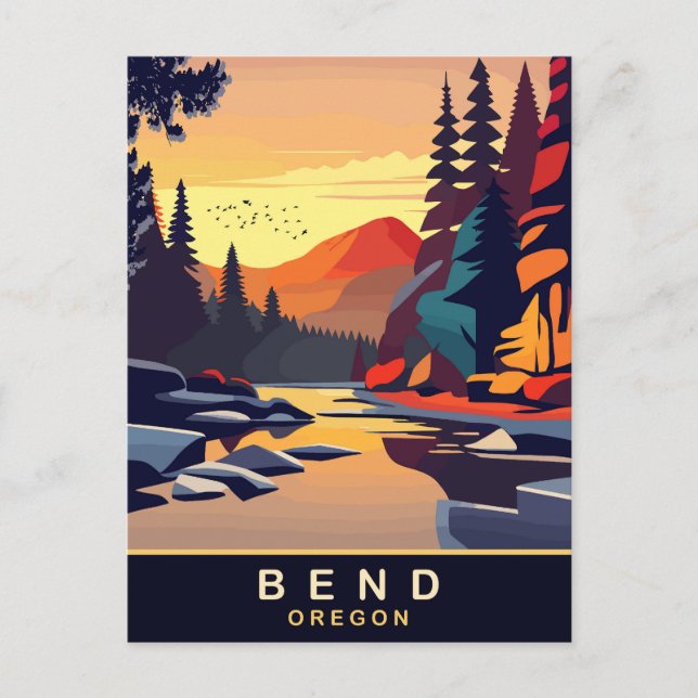 Bend, Oregon, Reisen Postkarte (Vorderseite)