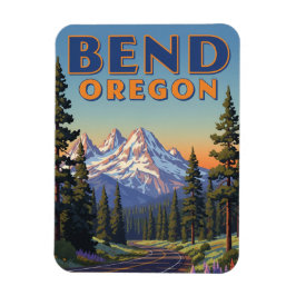Bend Oregon Travel Postcard Magnet