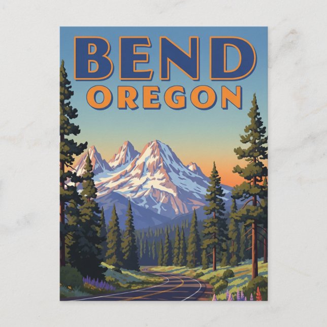 Bend Oregon Travel Postcard Postkarte (Vorderseite)