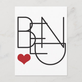 Bend Oregon Word-Herzlogo Postkarte