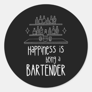 Bender Hapess Mixology Intoxikologe Bar Worker Runder Aufkleber